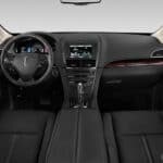 Modern car interior with dashboard and center console