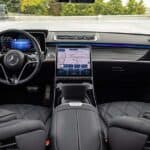 Mercedes-Benz luxury car interior with digital dashboard display