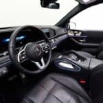 Luxury Mercedes-Benz car interior with leather seats