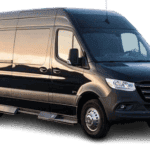 Black Mercedes-Benz Sprinter cargo van