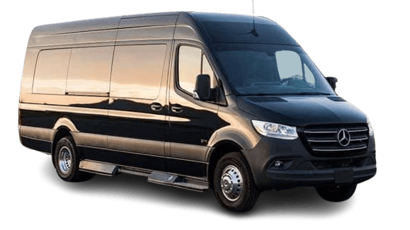 Black Mercedes-Benz Sprinter cargo van