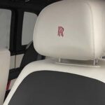 Rolls-Royce leather headrest with embroidered RR logo