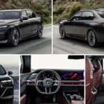 Black BMW 7 Series exterior and interior views