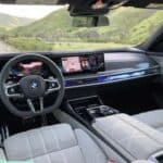 Luxury BMW interior with panoramic countryside view