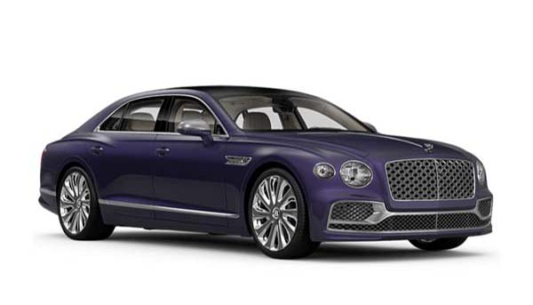 Purple luxury sedan on white background