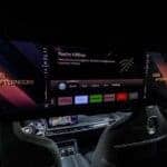 Rear-seat car entertainment screens displaying offline message