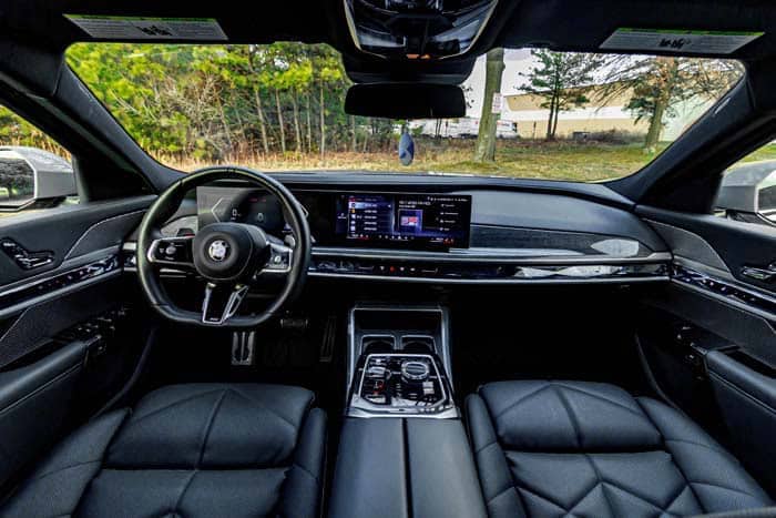Modern BMW interior with dashboard and infotainment display
