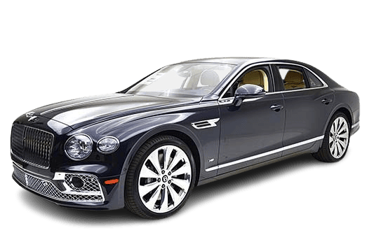Black luxury sedan isolated on white background