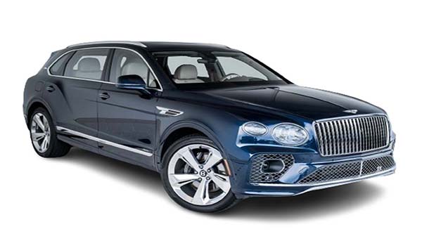 Dark blue luxury SUV on white background