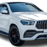 White Mercedes-Benz SUV with black rims