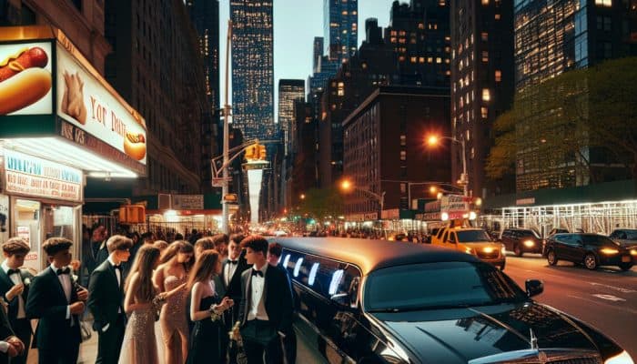 stretch limousine rental for prom night in nyc