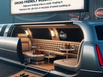 Luxury limo converted into smoke-friendly cigar lounge