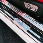 Rolls-Royce Dawn door sill and red leather seat