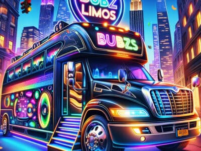elevate your nyc celebration: discover the ultimate ford party bus experience with bubz limos!