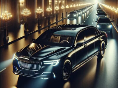 experience luxury on wheels: the elegance of bubz limos’ black cadillac sedan