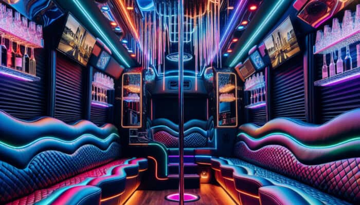 experience the ultimate celebration: inside bubz limos nyc's 50 passenger party bus!
