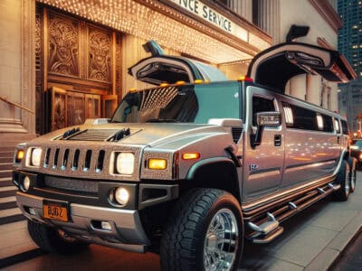 make a grand entrance in the hummer h2 jet door stretch limo with bubz limos nyc