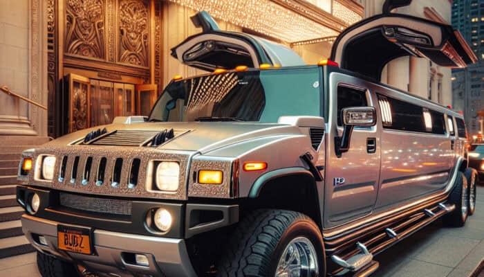 make a grand entrance in the hummer h2 jet door stretch limo with bubz limos nyc