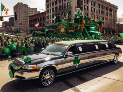 rochester st patrickʼs day parade luxury transport by bubz limousine