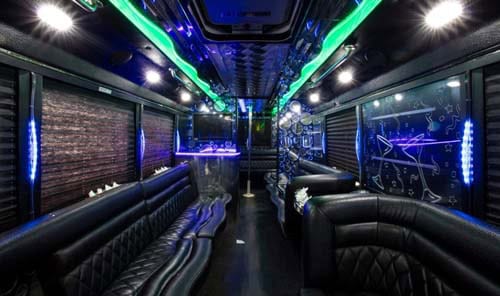 30 passenger party bus w/bathroom