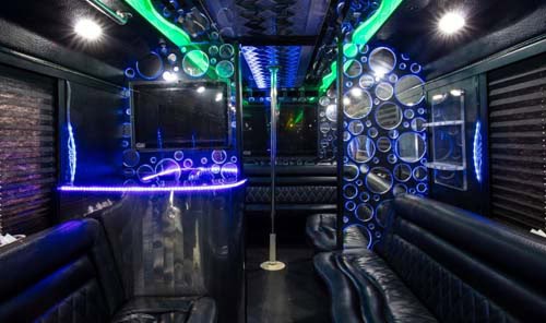 30 passenger party bus w/bathroom