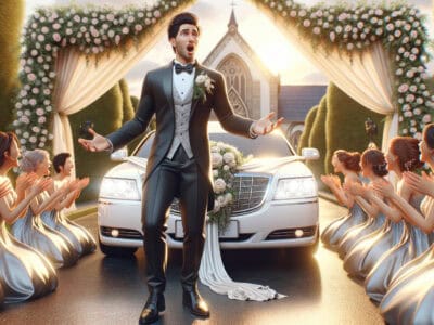 how to surprise your groom with a luxury limo on wedding day