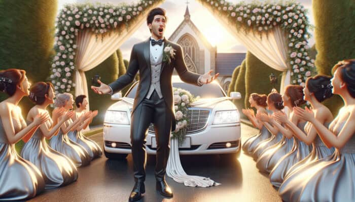 how to surprise your groom with a luxury limo on wedding day