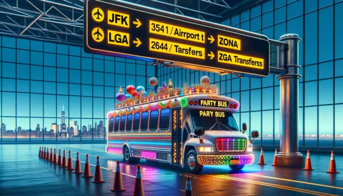 airport party bus service nyc jfk lga transfers bubz