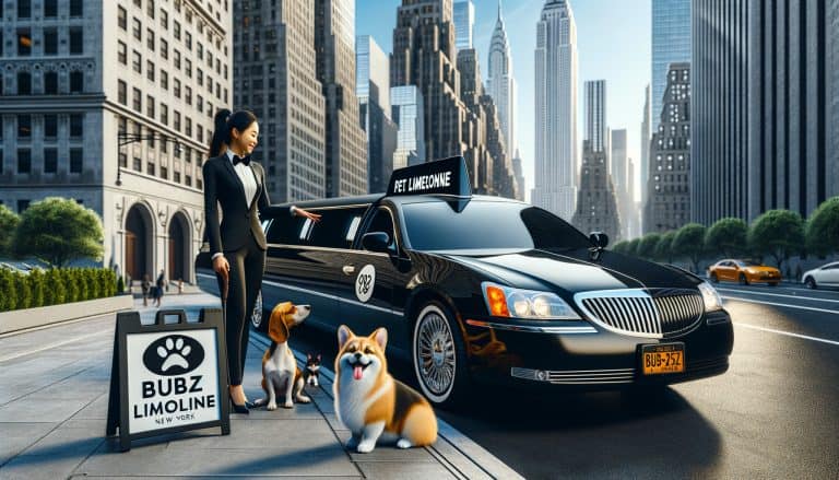 Pet limousine service with dogs in New York