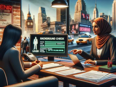 Job interview with background check in city office