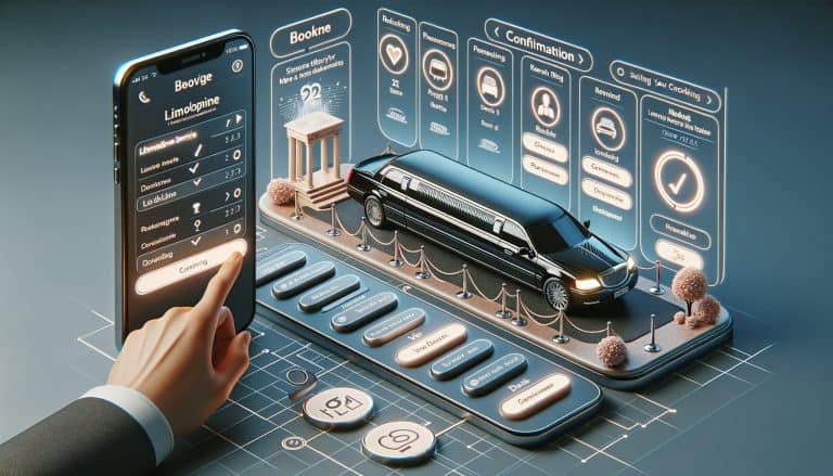 Smartphone app booking a luxury limousine service