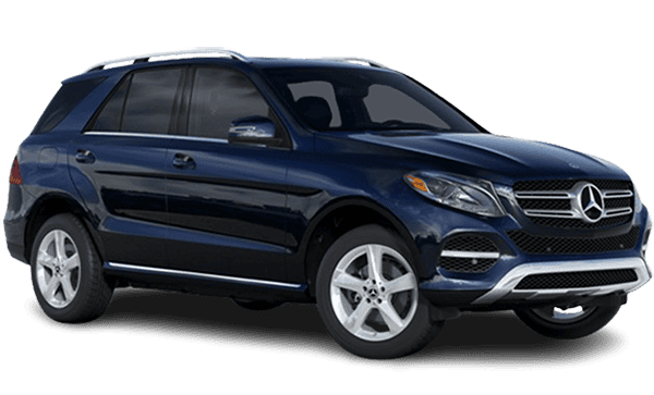 Dark blue Mercedes-Benz SUV on white background