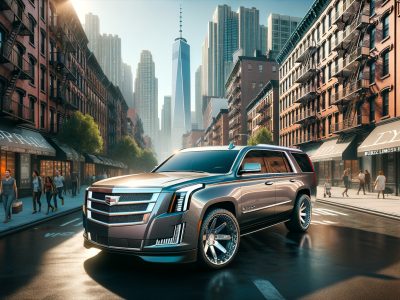 Luxury SUV parked on New York City street