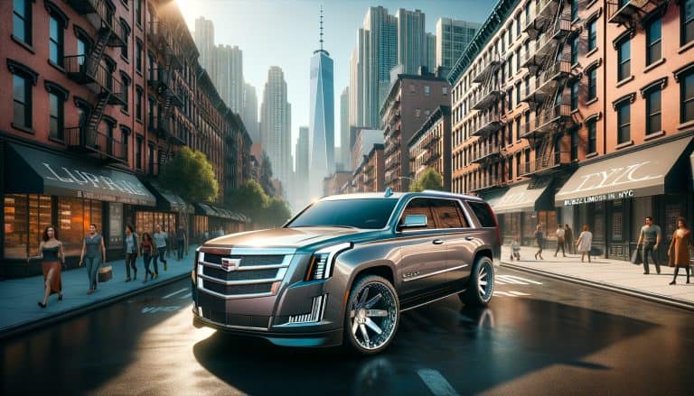 Luxury SUV parked on New York City street