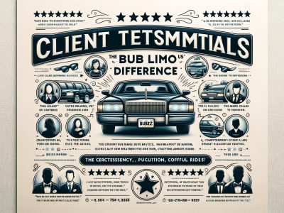 Limousine service client testimonials promotional poster