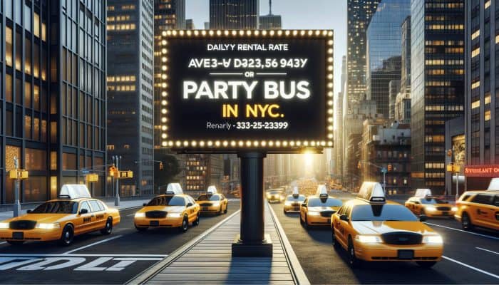whats the daily rate for a party bus in nyc