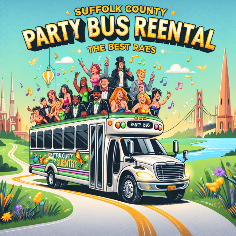 Suffolk County party bus with celebrating passengers