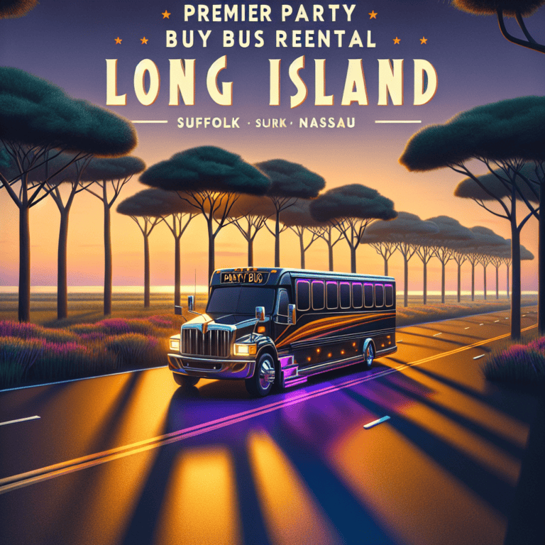 Long Island party bus rental at sunset road