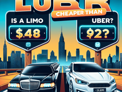 Limo cheaper than Uber price comparison graphic