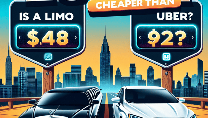Limo cheaper than Uber price comparison graphic