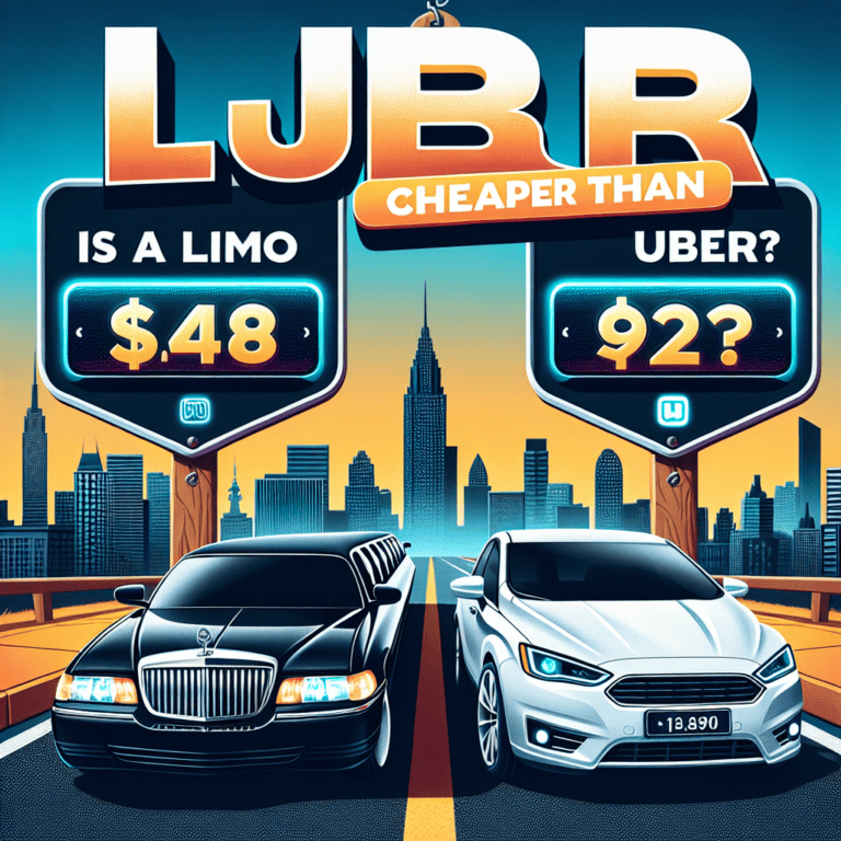 Limo cheaper than Uber price comparison graphic