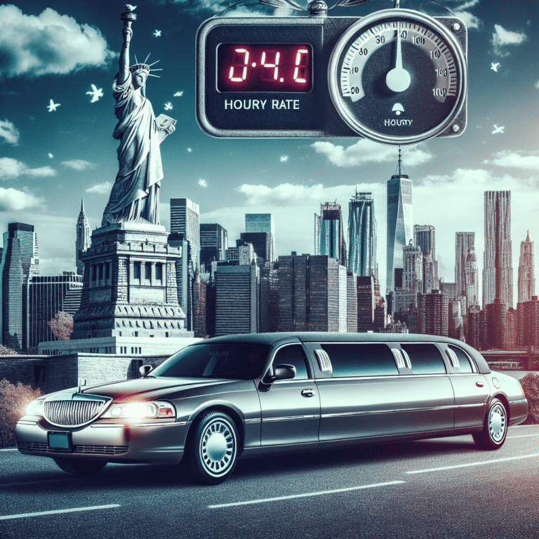 Limousine in New York with hourly rate display