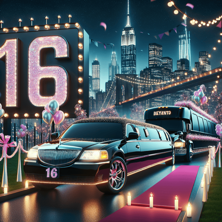 Sweet 16 limo and skyline night celebration