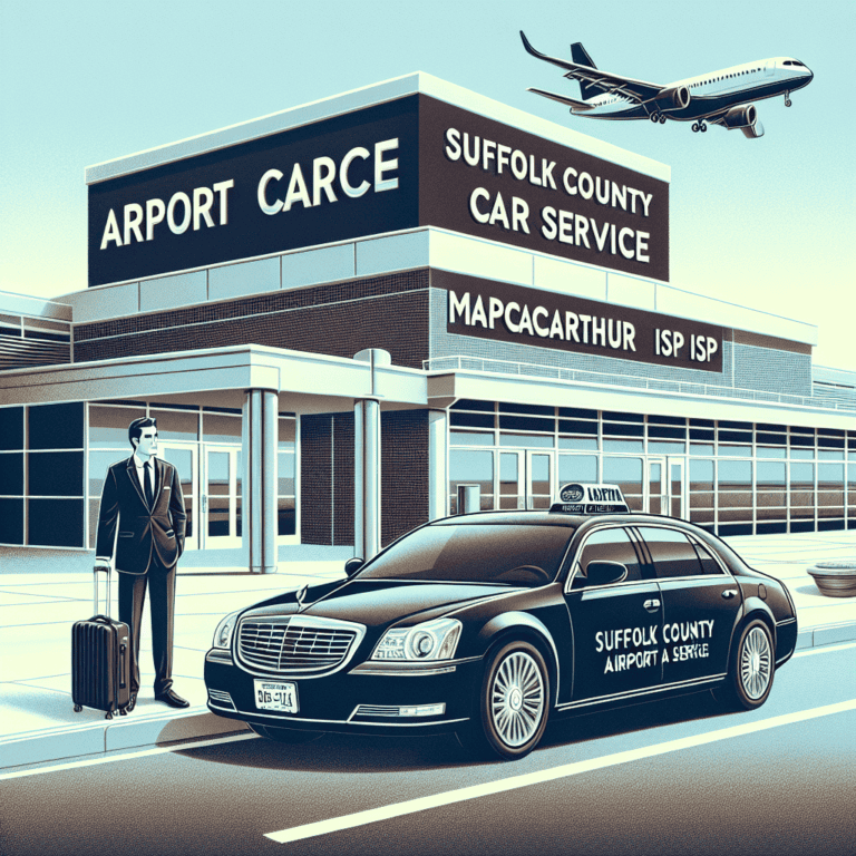 Airport car service sedan outside terminal with traveler