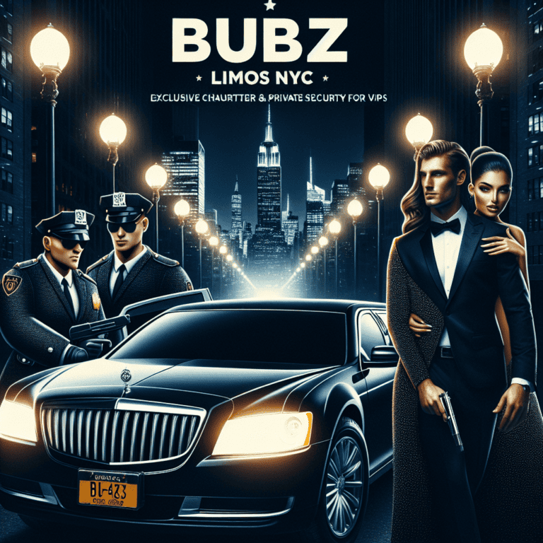 Luxury NYC limo with VIP security and couple