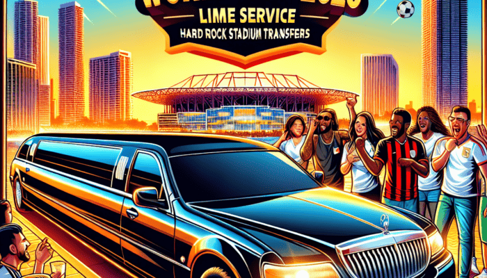 Miami World Cup 2026 limo service promotion artwork