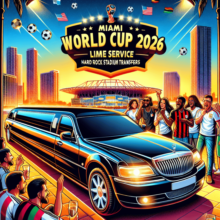 Miami World Cup 2026 limo service promotion artwork