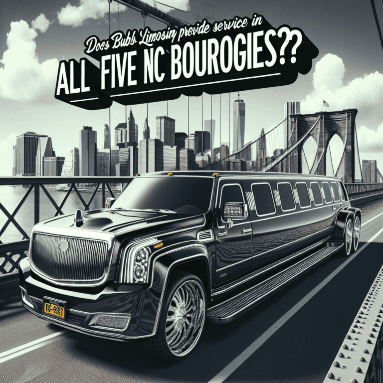 Black stretch limousine on Brooklyn Bridge, NYC skyline.