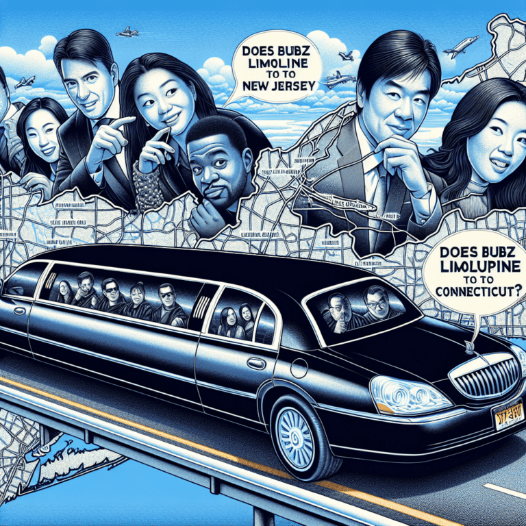 Black limousine over map of New Jersey and Connecticut