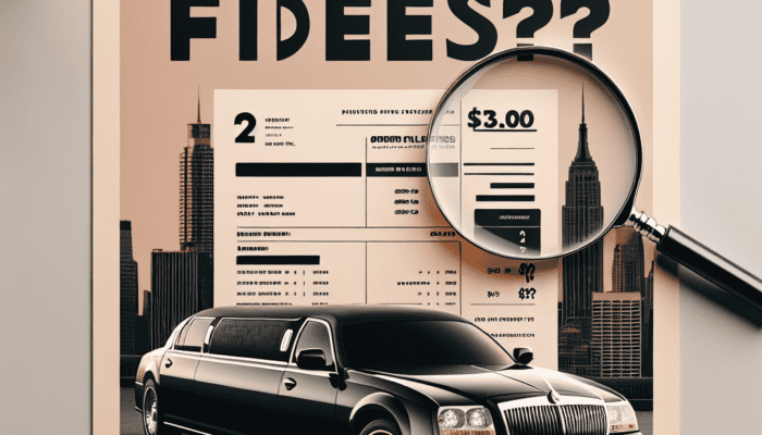 Limousine invoice with magnifying glass highlighting hidden fees